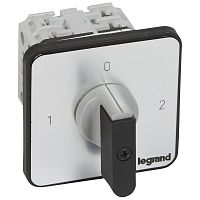 Переключатель на 2 направления - с положением ''0'', 90° - PR 21 - 2П - 4 контакта - крепление на дверце | код 027495 |  Legrand